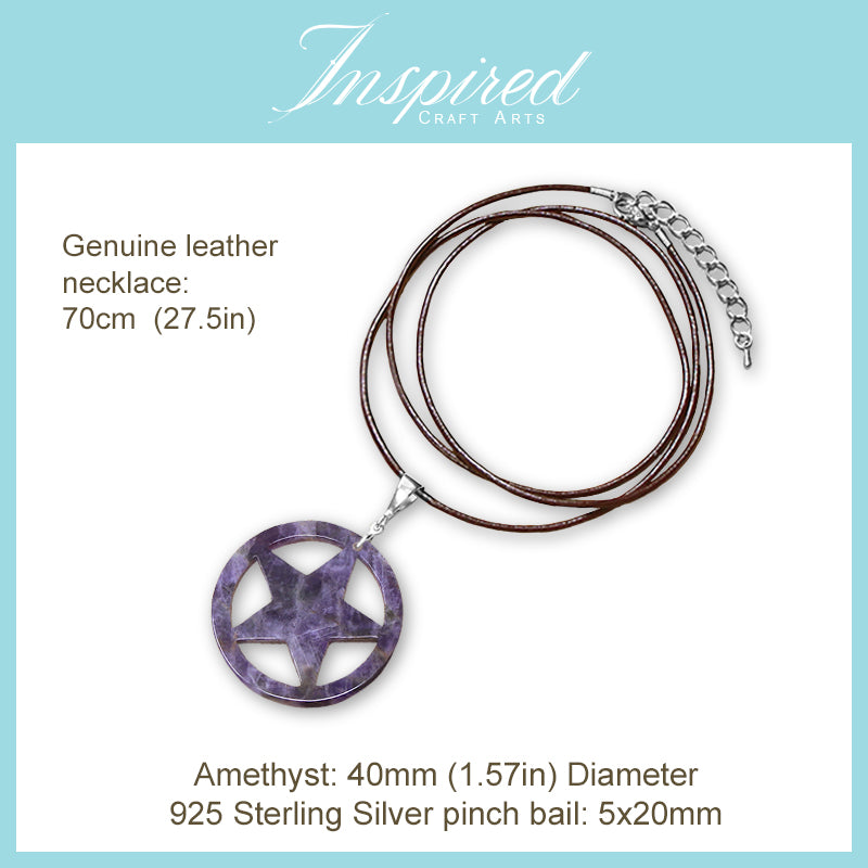 SALE! Chevron Amethyst Star pendant necklace | InspiredCraftArts