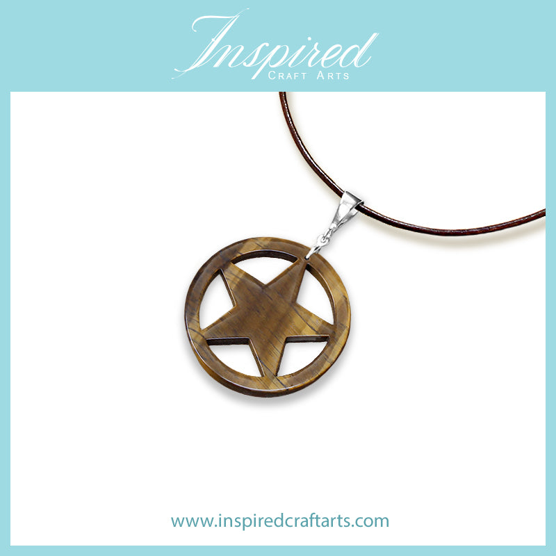 Tigers Eye Star pendant necklace | InspiredCraftArts