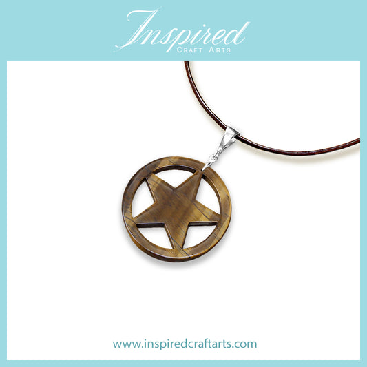 Tigers Eye Star pendant necklace | InspiredCraftArts