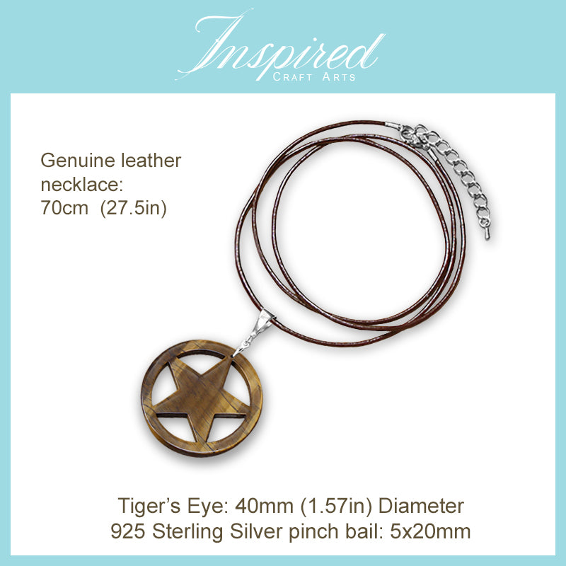 Tigers Eye Star pendant necklace | InspiredCraftArts