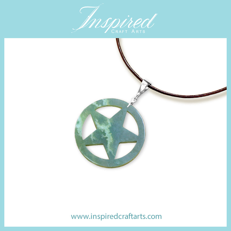 Indian Agate Star pendant necklace | InspiredCraftArts