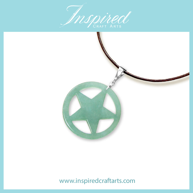 Green Aventurine Star pendant necklace | InspiredCraftArts