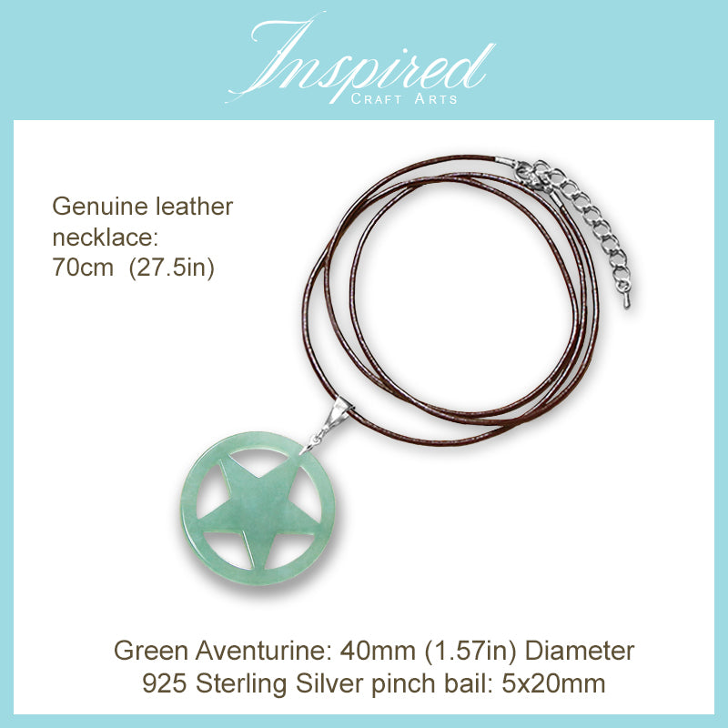 Green Aventurine Star pendant necklace | InspiredCraftArts