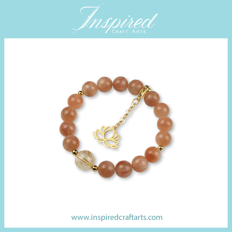 Sunstone Bracelet | Bracelet Clip-on charm | InspiredCraftArts