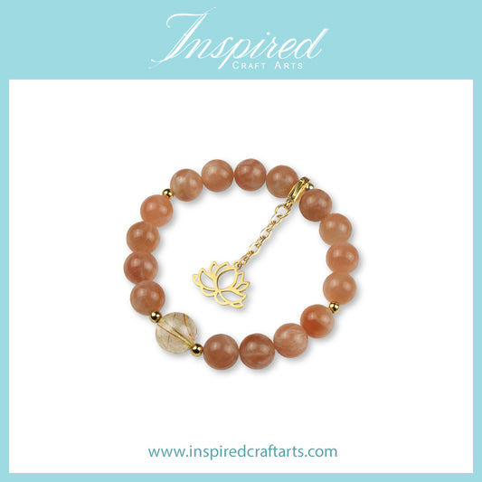 Sunstone Bracelet | Bracelet Clip-on charm | InspiredCraftArts