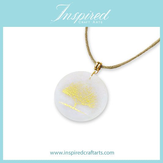 White Aventurine pendant necklace | InspiredCraftArts