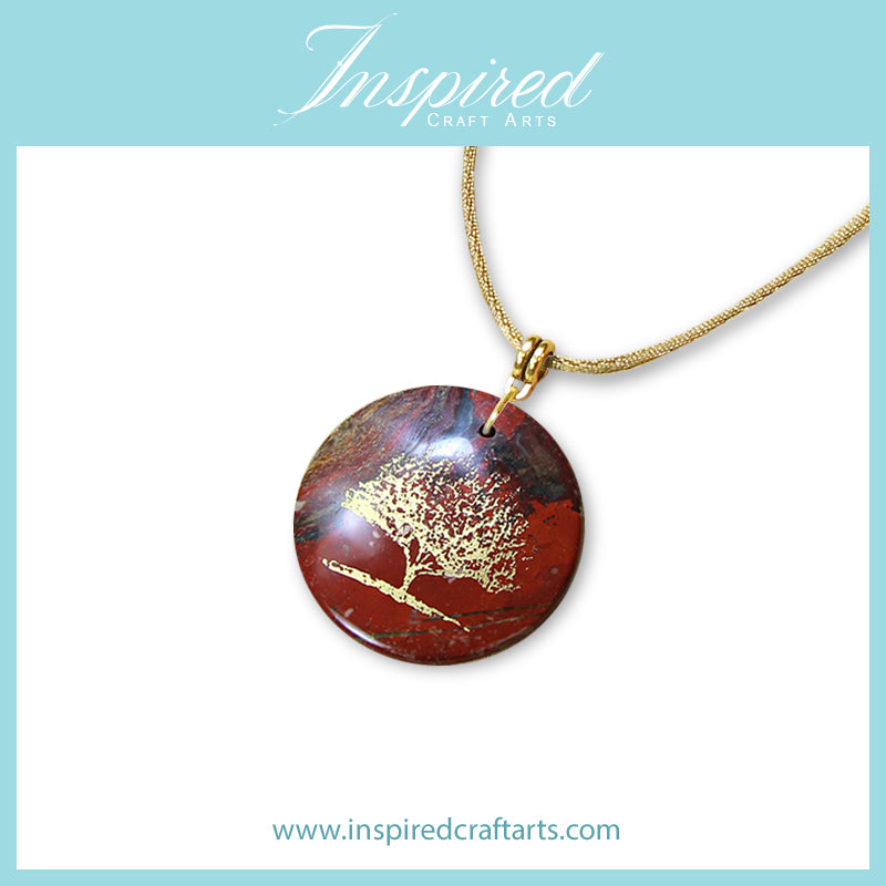 Red Jasper pendant necklace | InspiredCraftArts