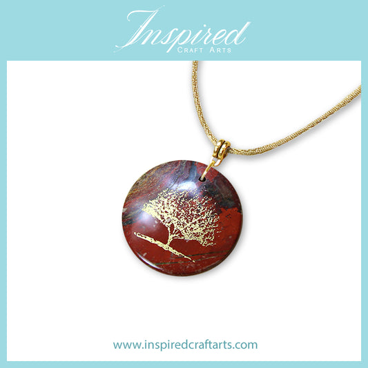 Red Jasper pendant necklace | InspiredCraftArts