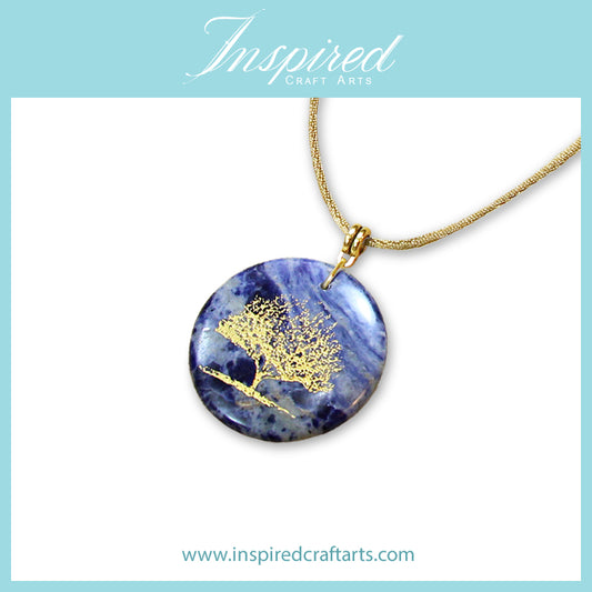 Blue Sodalite pendant necklace | InspiredCraftArts