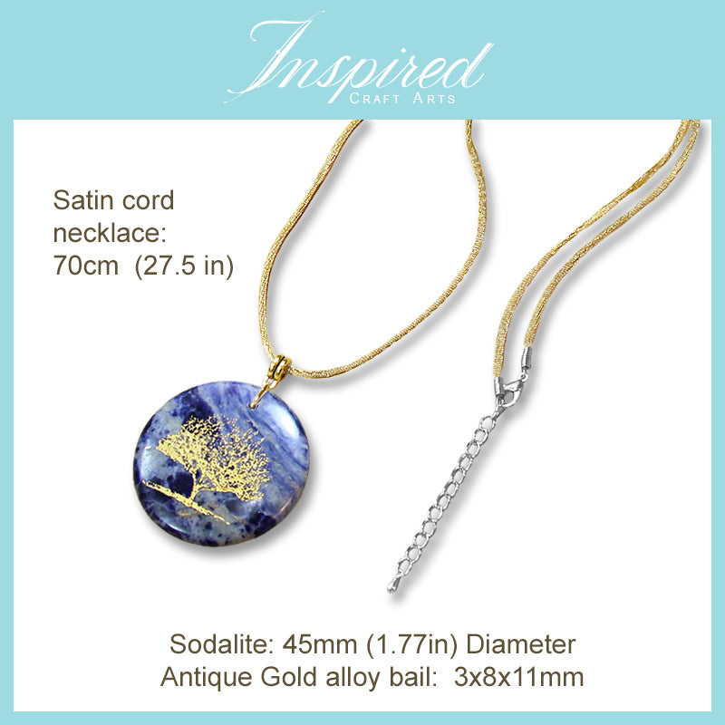 Blue Sodalite pendant necklace | InspiredCraftArts