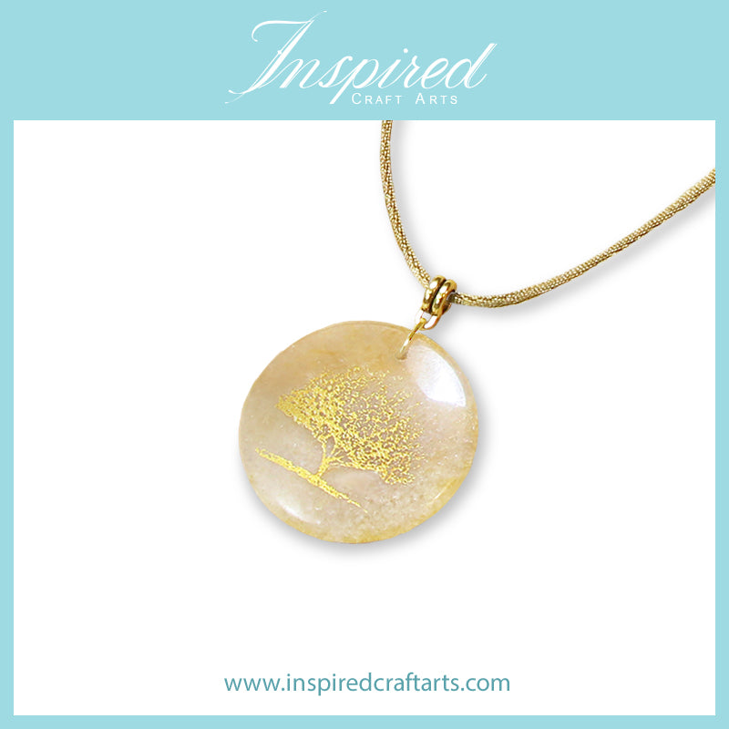 Yellow Aventurine pendant necklace | InspiredCraftArts