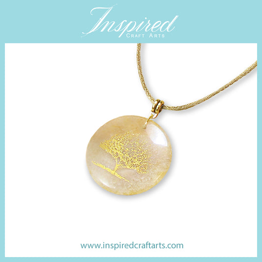 Yellow Aventurine pendant necklace | InspiredCraftArts